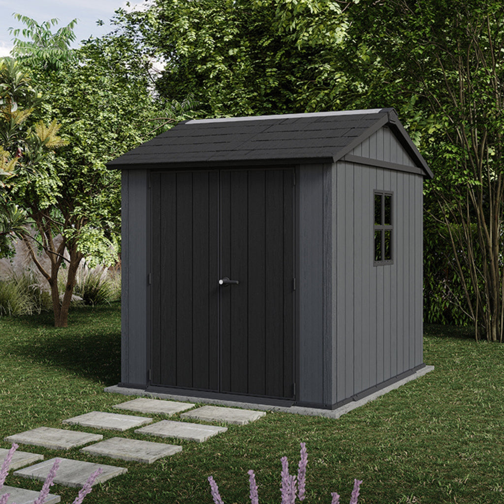 Keter Newton Plus 7×7,5 — Gartenhaus, Grau