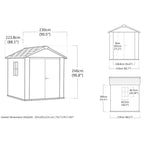 Keter Newton Plus 7×7,5 — Gartenhaus, Grau