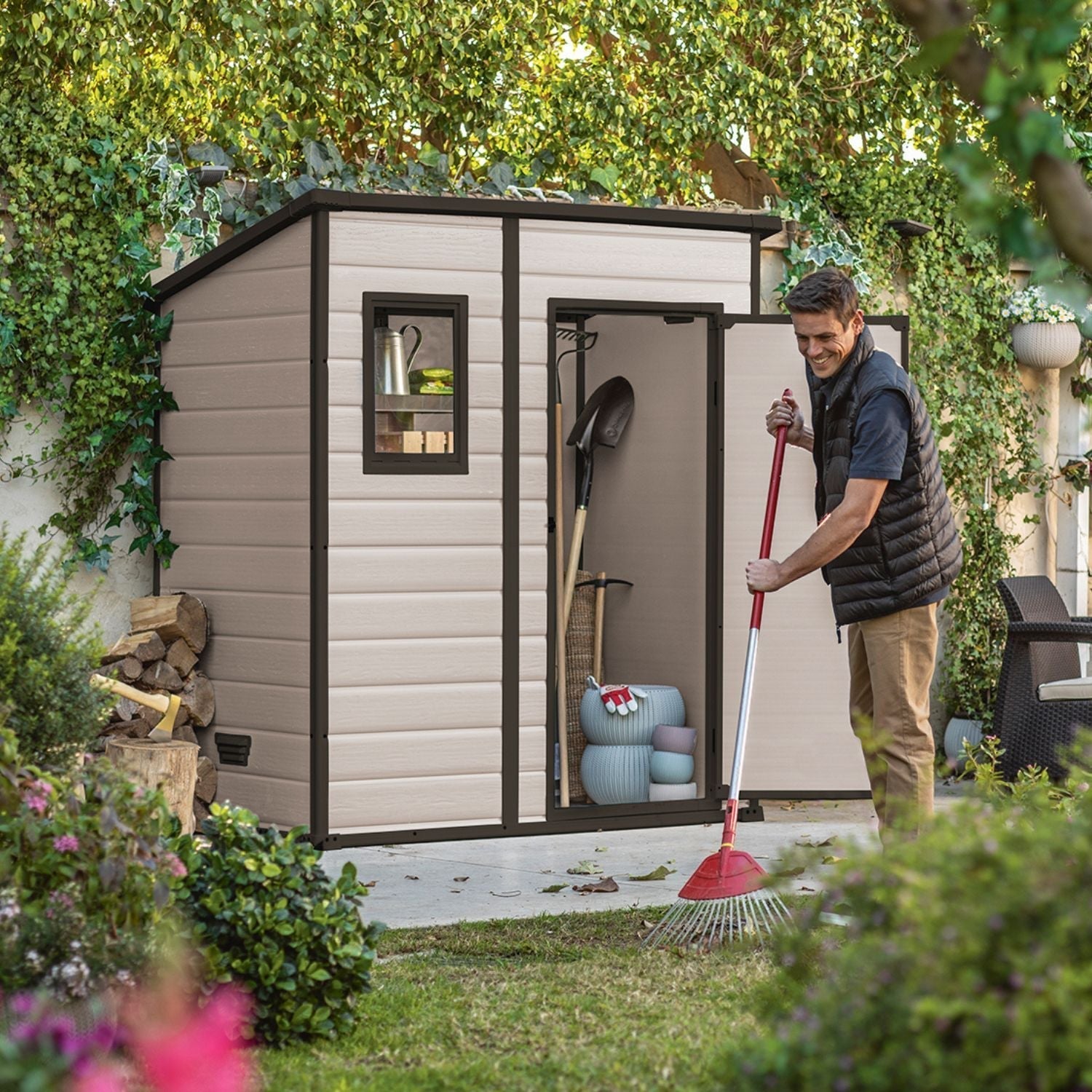 Keter Manor 6×4 — Gartenhaus, Beige